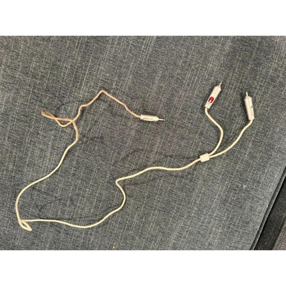 3.5 mm (aux) stereo-to-dual RCA audio cable.